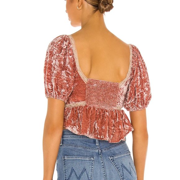 Free People Yours Truly Velvet Top XS - Picture 2 of 8